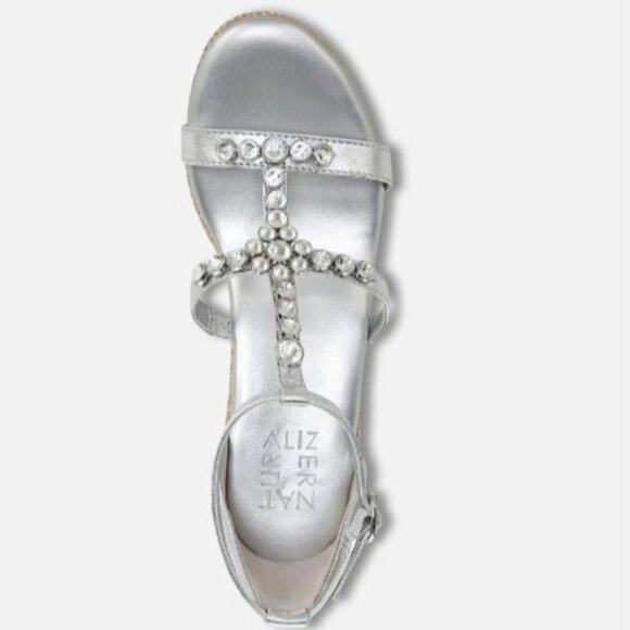 Naturalizer Serena Wedge Silver Sandals Women's Size 7M New in Box - Picture 5 of 5